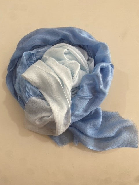 Blue Fade Tie Die Scarf