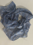 Blue/White Flower Print Scarf