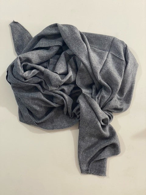 Dark Grey Cotton/Linen Scarf