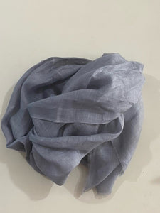 Grey Linen Scarf