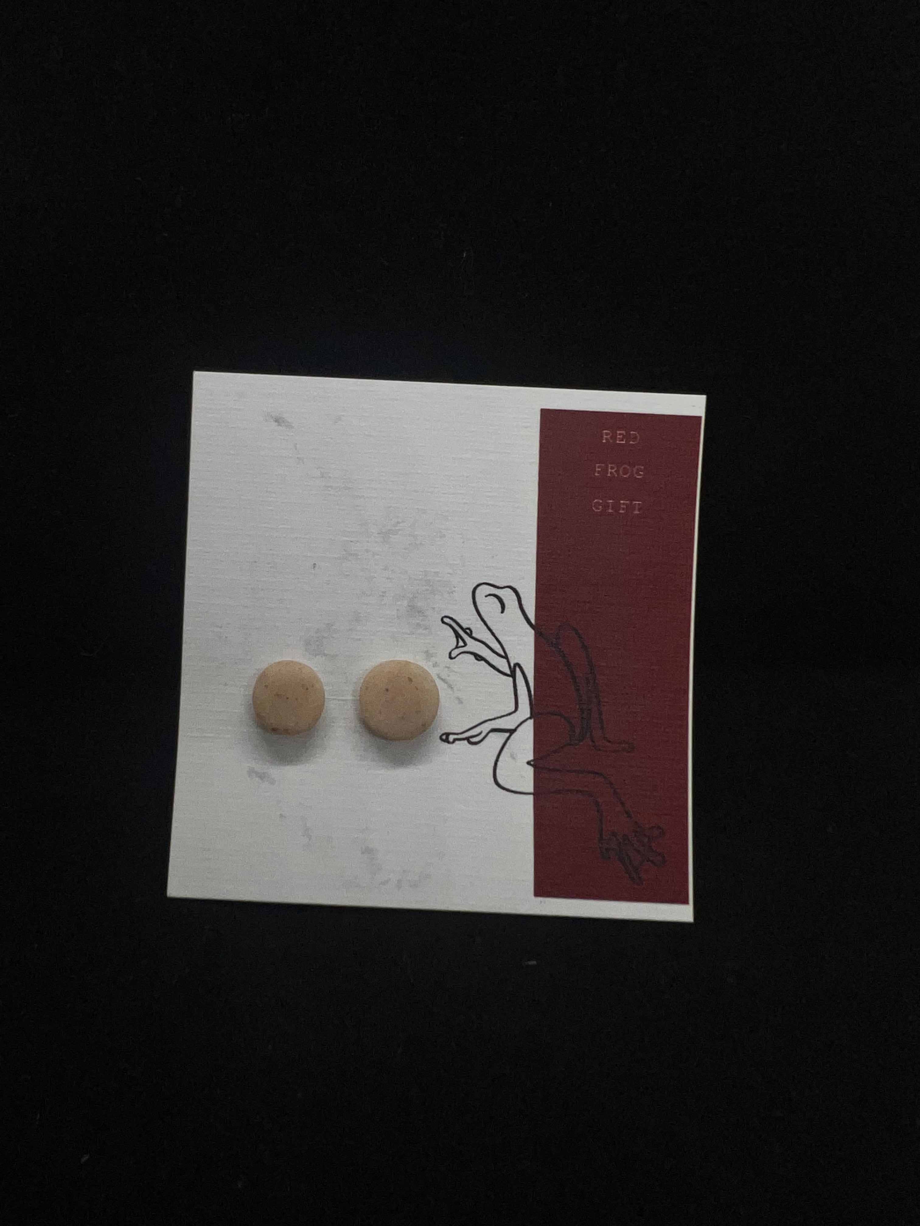 Beige Speck Stud Earrings