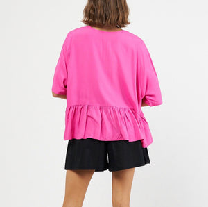 Pink Button Blouse - Ebby and I