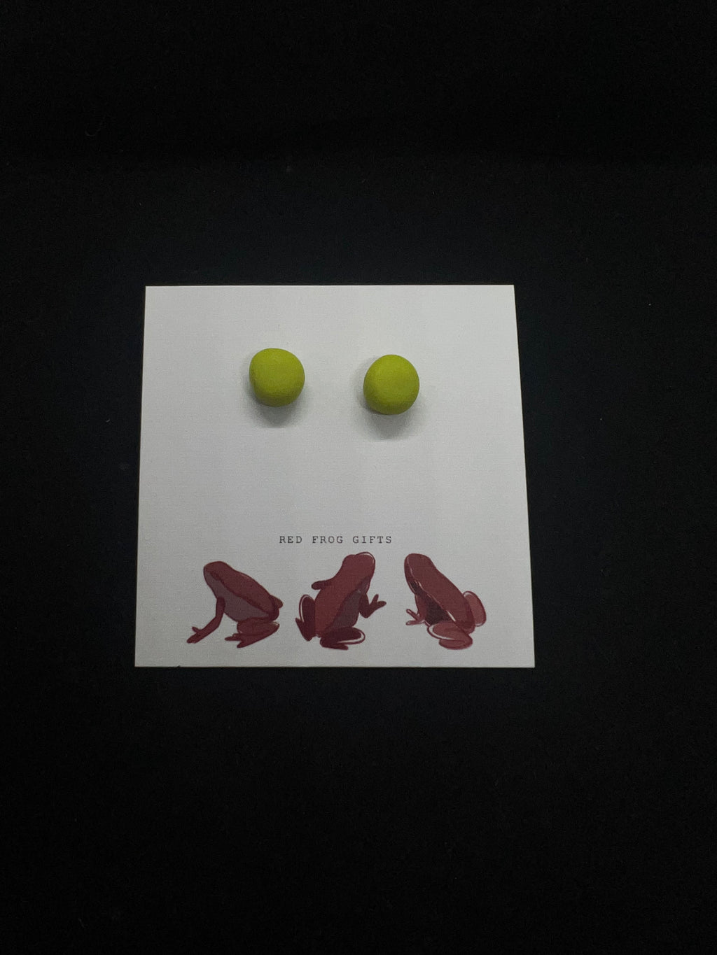 Lime Green Stud Earrings