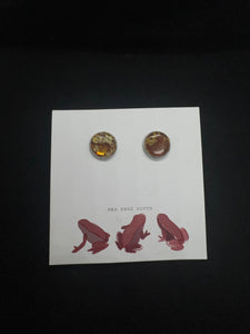 Orange/brown Marble Stud Earrings