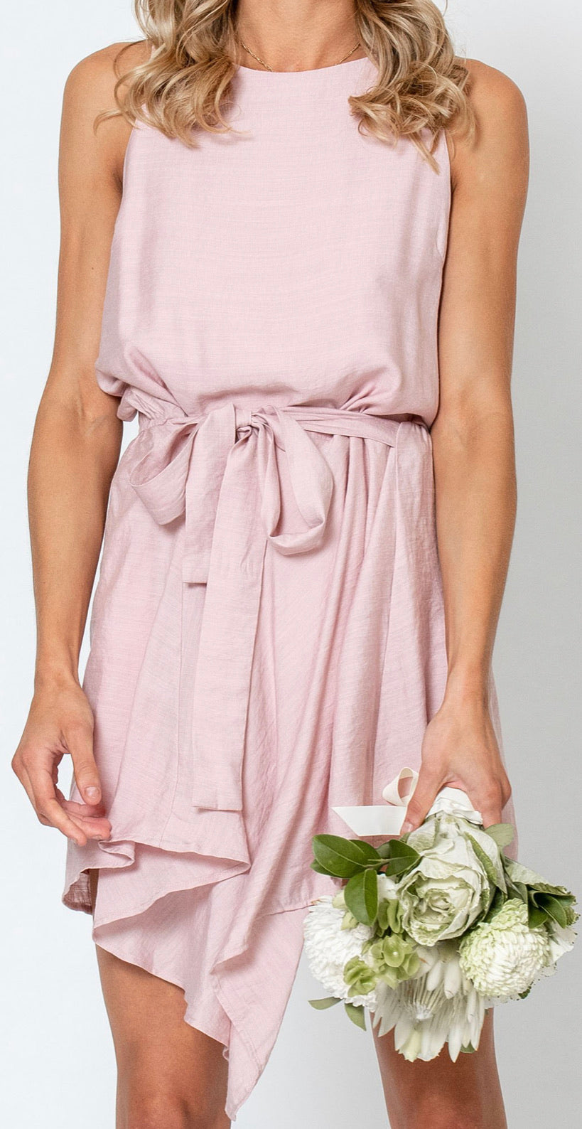 Pocket Watch Dress - Blush