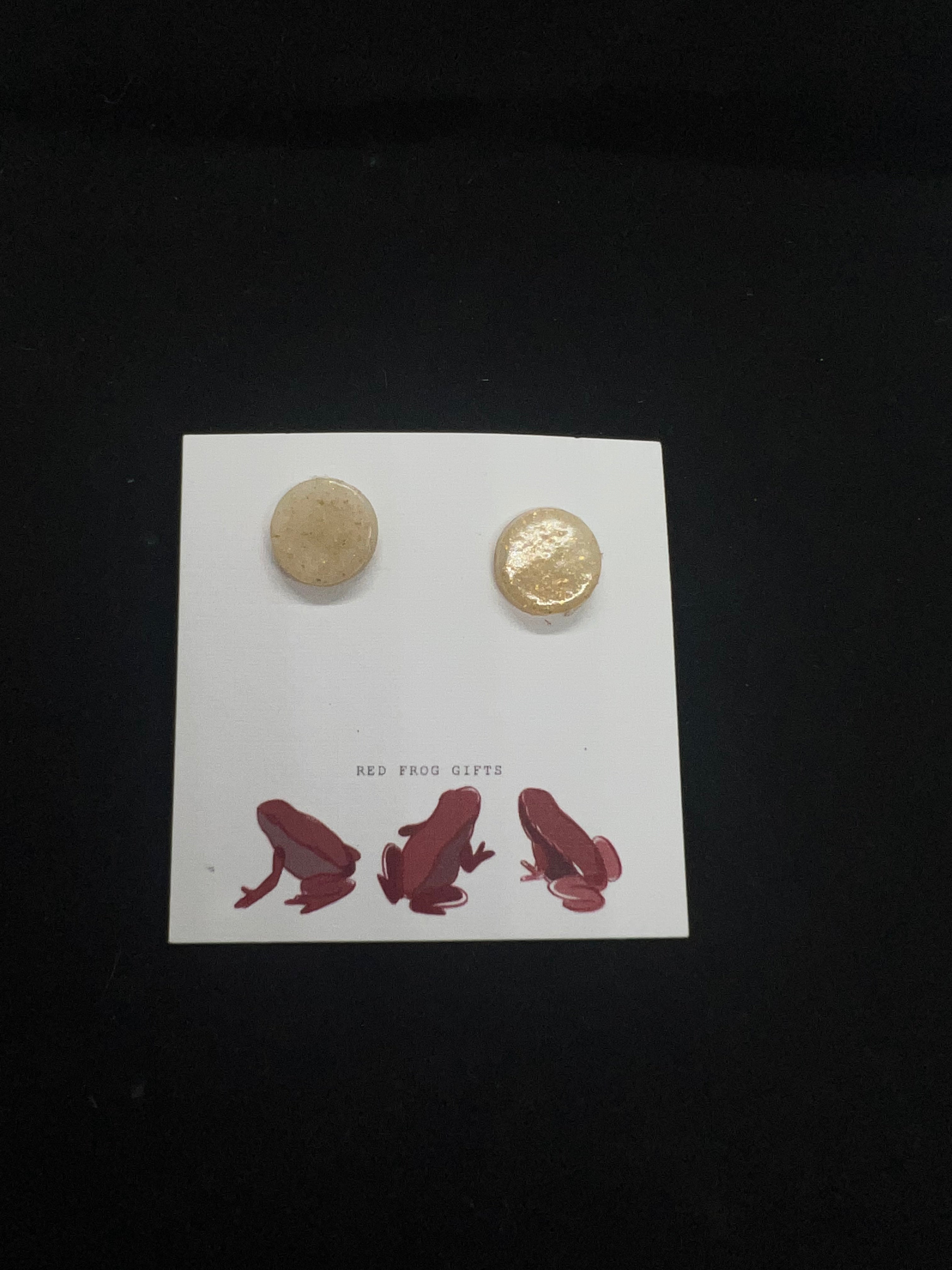 Beige Stud Earrings