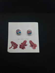 Rainbow Wave Stud Earrings