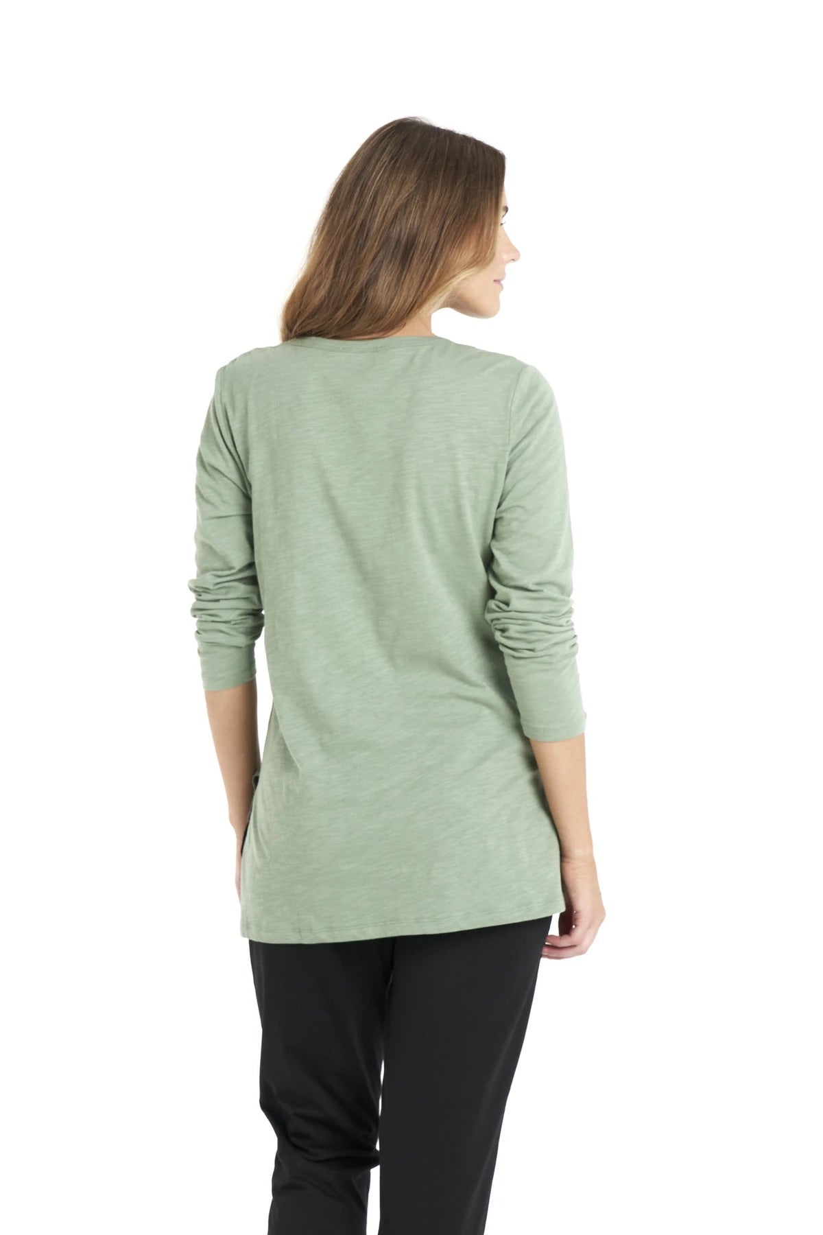 Bonnie Long Sleeve Top - Celadon