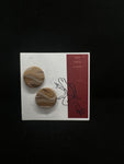 Brown Marble Stud Earrings