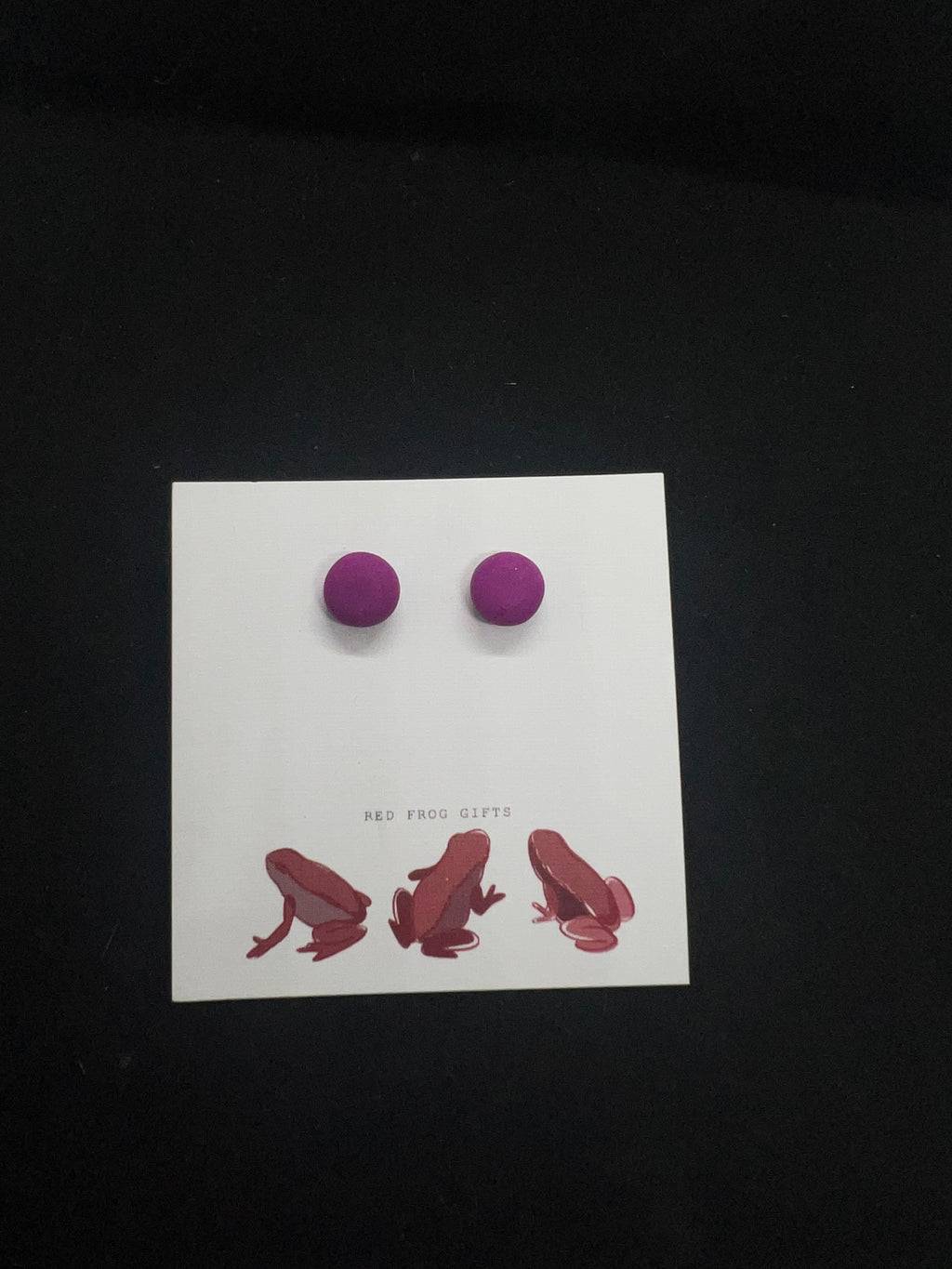 Eggplant Purple Stud Earrings