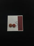 Red and Gold Speck Earrings