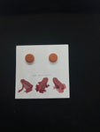 Orange Stud Earrings