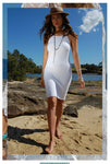 Mid Length Knit Dress - White