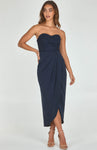 Lace Bodice Dress - Navy