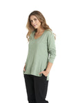 Bonnie Long Sleeve Top - Celadon