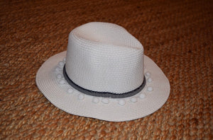 White Wise Brim Hat