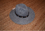 Grey Hat With Black Band